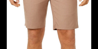 Shorts Alfani Masculino AlfaTech com Cós Elástico 9, Marrom, Bege Pedra, Tamanho 40