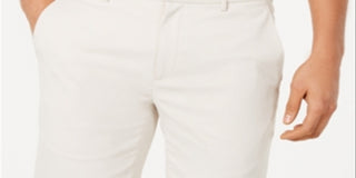 Shorts Alfani Masculino AlfaTech com Cós Elástico 9, Marrom, Bege Pedra, Tamanho 40