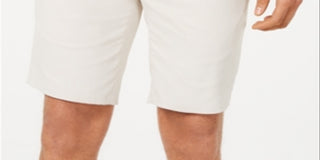 Shorts Alfani Masculino AlfaTech com Cós Elástico 9, Marrom, Bege Pedra, Tamanho 40