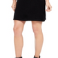 Vestido feminino Jessica Howard com decote canoa e acabamento estampado, preto, tamanho pequeno P