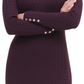 Vestido tommy hilfiger feminino manga comprida gola alta acima do joelho roxo tamanho grande