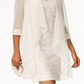 Conjunto de jaqueta Flyaway e vestido com decote redondo feminino R&amp;M Richards, tamanho 18, branco