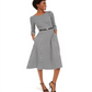 Vestido MIDI com cinto Calvin Klein feminino cinza tamanho 14