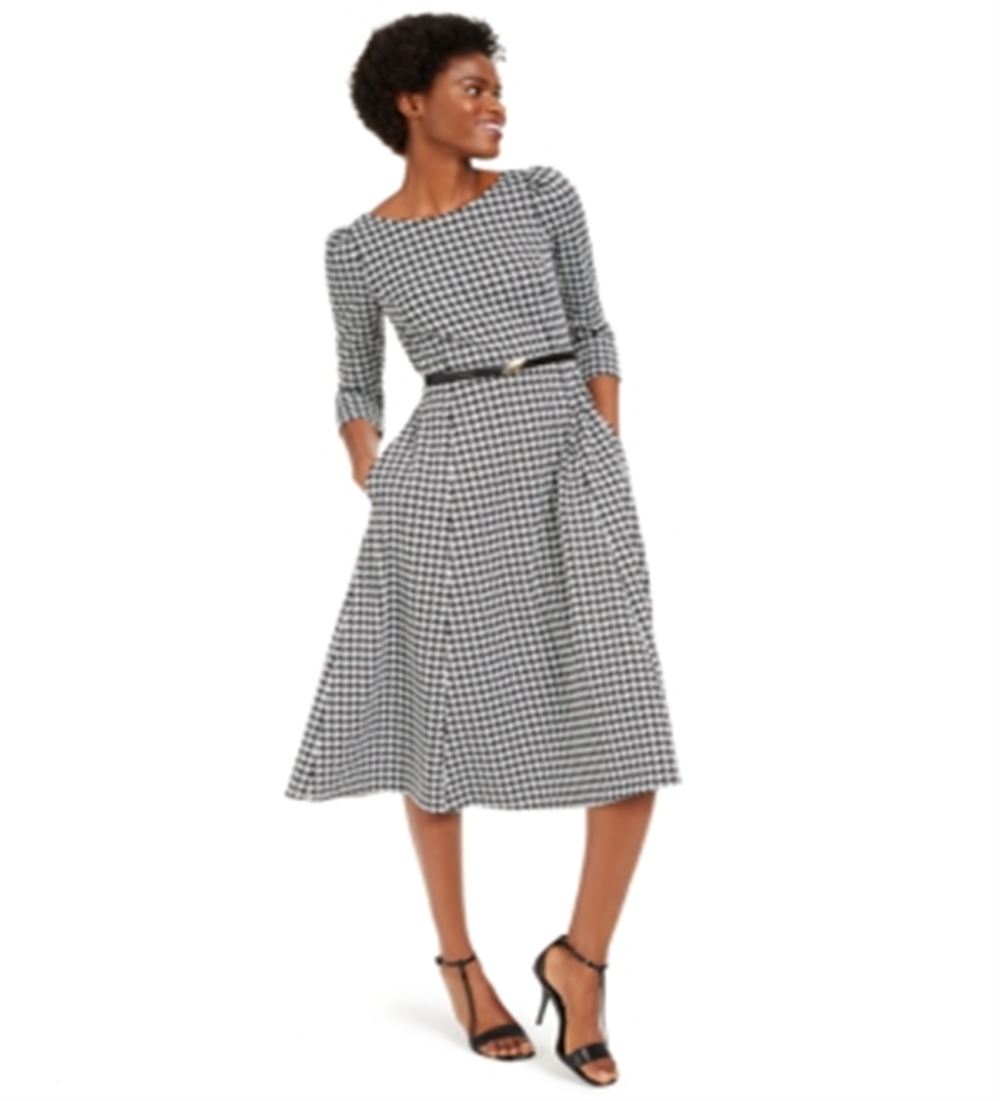 Vestido MIDI com cinto Calvin Klein feminino cinza tamanho 14