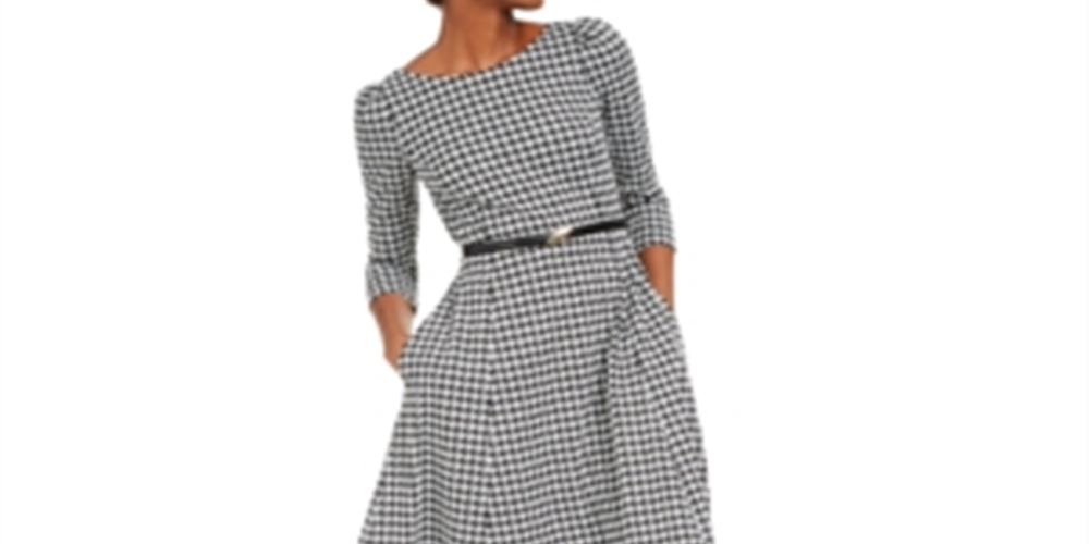 Vestido MIDI com cinto Calvin Klein feminino cinza tamanho 14