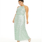 Vestido Blusão Feminino Plus Size com Lantejoulas da B Darlin, Verde, Tamanho 24