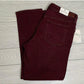 Calça jeans feminina Ralph Lauren reta, tamanho 10, cor vinho