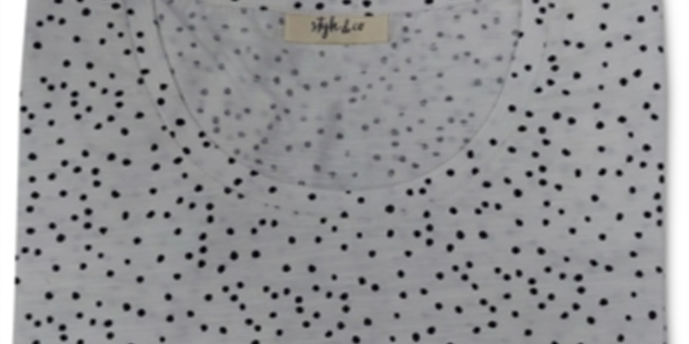 Camiseta feminina estampada em algodão estilo &amp; co, branca, tamanho pequeno