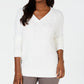 Karen Scott Suéter Feminino Ponto Cesto Inverno Branco Tamanho P