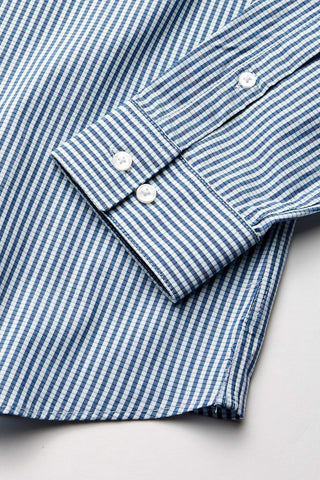 Camisa social masculina Calvin Klein Extra-Slim Fit Performance Stretch com regulagem de temperatura e xadrez, multicolorida, azul, tamanho 17,5x32-33