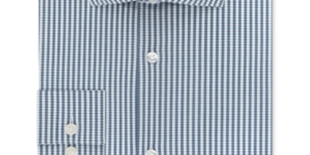 Camisa social masculina Calvin Klein Extra-Slim Fit Performance Stretch com regulagem de temperatura e xadrez, multicolorida, azul, tamanho 17,5x32-33