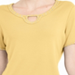 Karen Scott Top Feminino com Tachas e Decote em Forma de Fechadura Citron Aura Tamanho XL