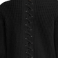 Suéter feminino INC com renda nas costas, preto, tamanho pequeno