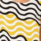 Blusa feminina Alfani com estampa de manga curta e gola alta, amarela, tamanho P