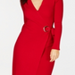 Suéter feminino INC de malha canelada com ilhós, vermelho, tamanho XS