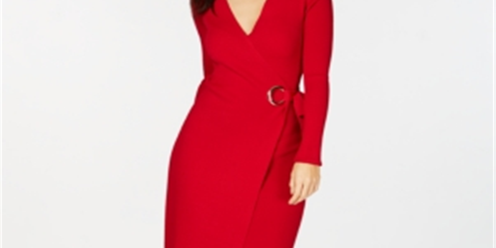 Suéter feminino INC de malha canelada com ilhós, vermelho, tamanho XS