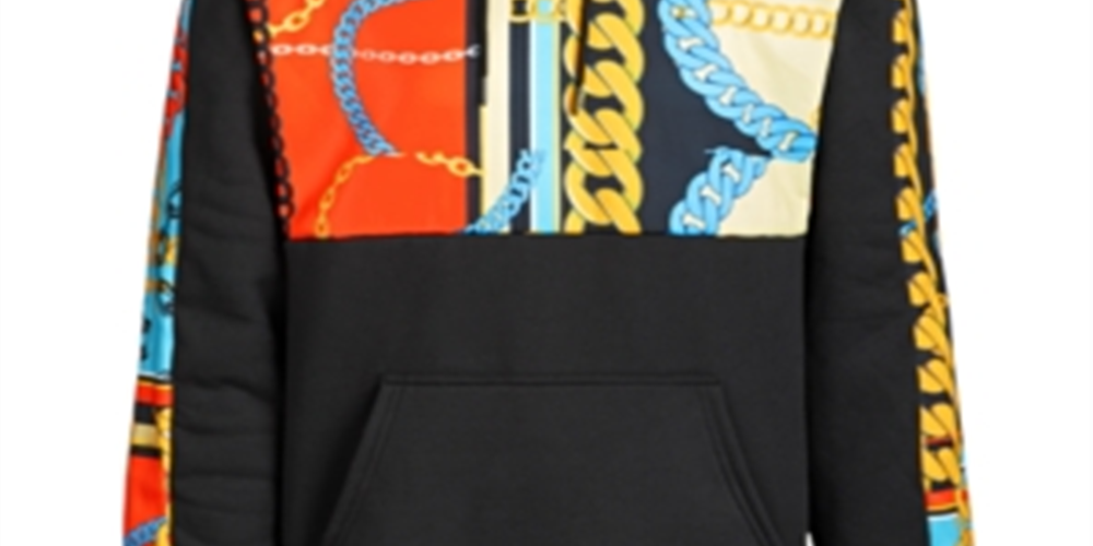 Moletom com capuz Reason Masculino Locked Graphic Preto Tamanho Grande