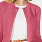 Cardigan texturizado feminino Charter Club - Rosa Rapture, tamanho 2XL