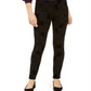 Calça skinny de cintura alta Alfani feminina, flocada, de veludo, preta, tamanho 18