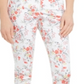 Calça jeans Capri Bristol com estampa floral feminina Charter Club, branca, tamanho 4