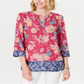 Túnica feminina Charter Club Petite com estampa floral dupla, rosa marroquino, tamanho combinado Petite G