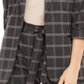 Calvin Klein Jaqueta Feminina Xadrez Elástico Preta Tamanho 14P