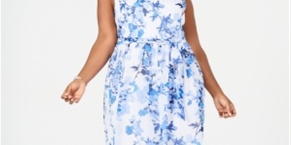 Vestido longo sem mangas feminino JESSICA HOWARD azul tamanho 20W