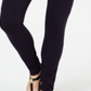 Leggings femininas de malha ponte com costura curvada Style &amp; Co, azul, tamanho pequeno