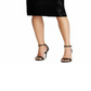 Vestido de coquetel feminino Ralph Lauren com lantejoulas, manga curta, decote canoa, midi, preto, tamanho 0