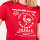 Camiseta feminina Mad Engine Mighty Fine Juniors Sriracha Graphic, vermelha, tamanho pequeno