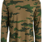 Camiseta masculina de manga comprida com estampa camuflada explodida ID Ideology, verde, tamanho pequeno