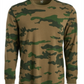 Camiseta masculina de manga comprida com estampa camuflada explodida ID Ideology, verde, tamanho pequeno