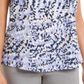 JM Collection Top feminino sem mangas com estampa e zíper frontal, roxo, tamanho XS