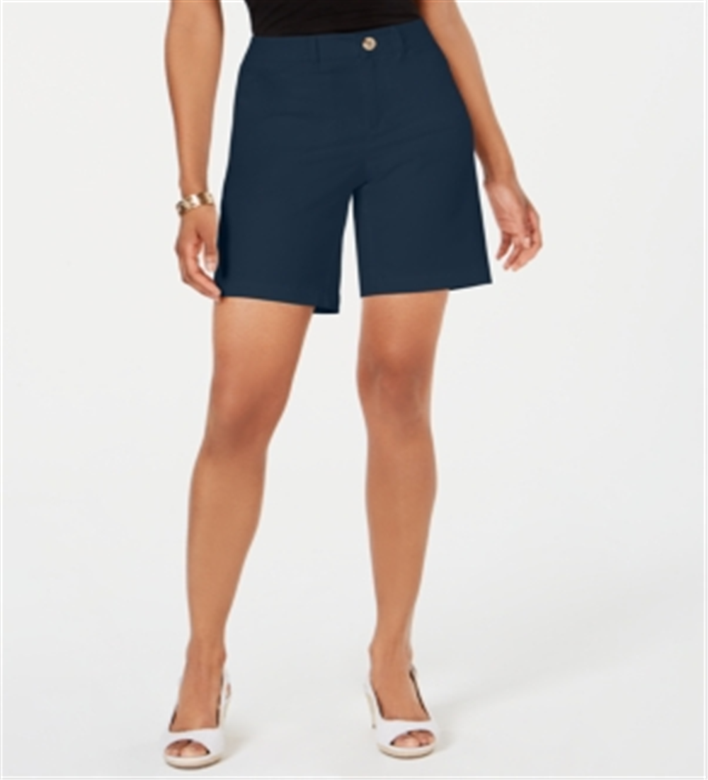 Shorts Relaxed Feminino Charter Club Azul Tamanho 10