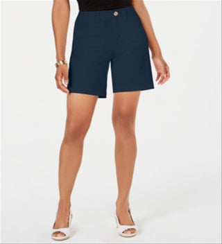 Shorts Relaxed Feminino Charter Club Azul Tamanho 10