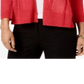 Cardigan Alfani Feminino Petite com Ponto Misto e Abertura Frontal - Vermelho Coral Branch Tamanho Petite XL