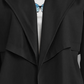 Jaqueta trench coat feminina Bar III com abertura frontal, preta, tamanho M -