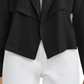 Jaqueta trench coat feminina Bar III com abertura frontal, preta, tamanho M -