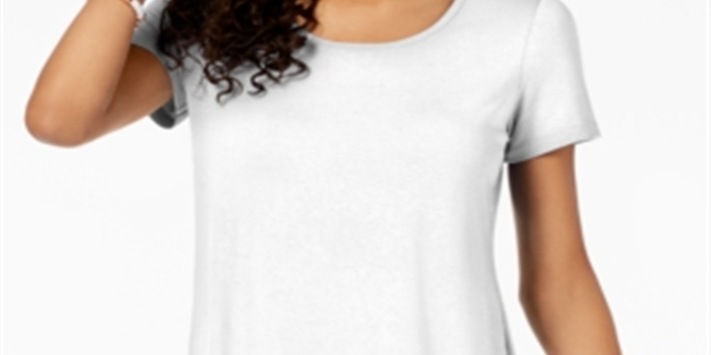 Camiseta feminina lisa JM Collection, branca ametista, tamanho G