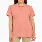 Polo feminina Karen Scott de algodão, pêssego, creme, tamanho pequeno