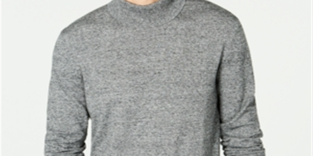 Suéter masculino Alfani gola alta cinza mesclado tamanho 3XL