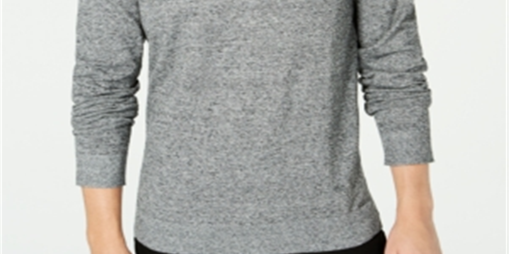 Suéter masculino Alfani gola alta cinza mesclado tamanho 3XL