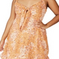 Vestido curto feminino Cotton on Curve Woven Kiara com amarração frontal, amarelo, tamanho 16 -