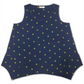 Blusa feminina estilo lenço com bainha limão azul tamanho G