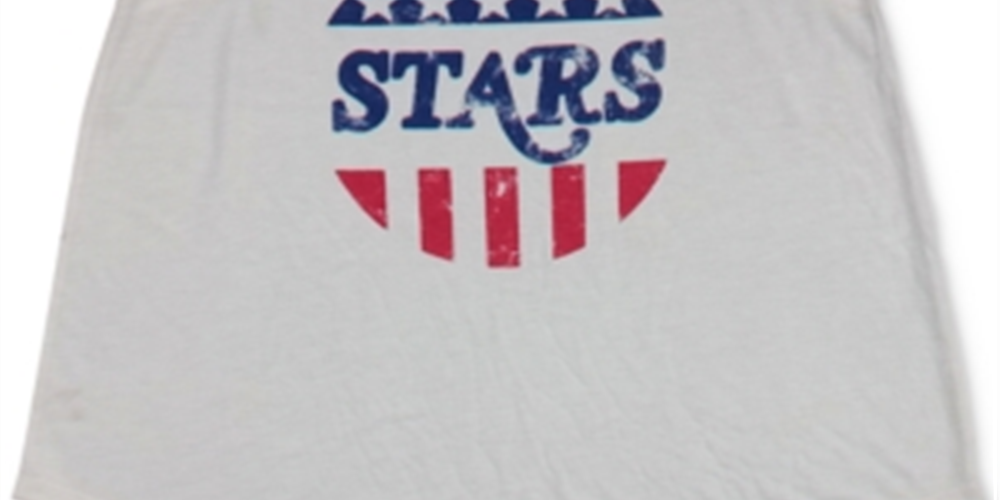 Regata feminina com estampa gráfica Style &amp; Co. American Stars cinza tamanho médio