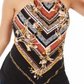INC International Concepts Top feminino com acabamento em hardware, preto, tamanho pequeno GG