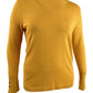 JM Collection Suéter Feminino com Punhos de Botão Golden Poppy Tamanho G
