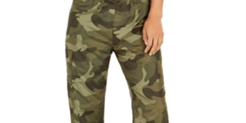 Calça jogger feminina camuflada infantil Almost Famous, verde, camuflada, tamanho GG