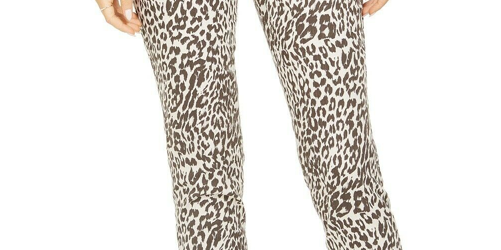 Calça jeans skinny estampada curvilínea feminina Style &amp; Co Chic Puma tamanho 4