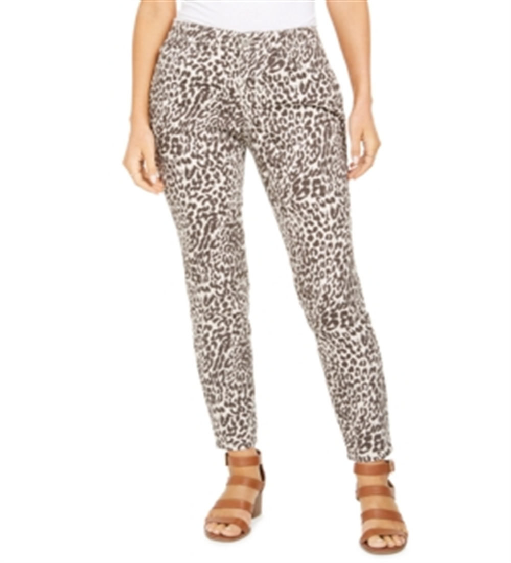 Calça jeans skinny estampada curvilínea feminina Style &amp; Co Chic Puma tamanho 4